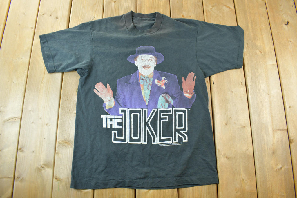 Vintage 1989 Jack Nicholson Joker Dc Comics Batman Promo Made Canada 80s Batman Streetwear Single Stitch Dc Comics (1)