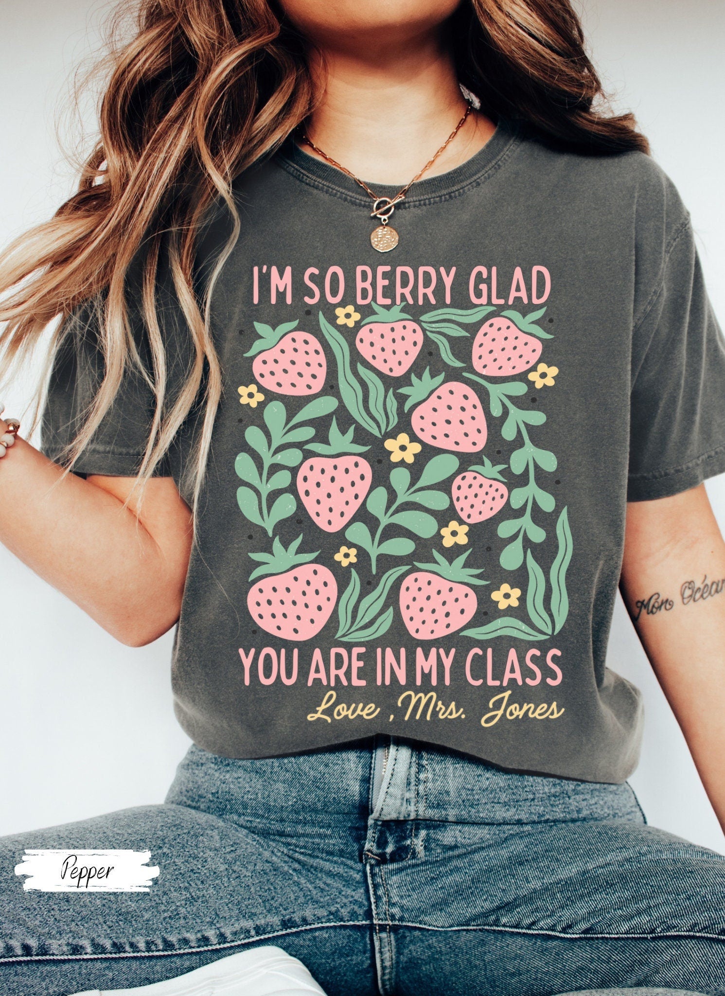 Comfort Colors Teach Teacher Teacher Appreciation Strawberry Back School Elementary School Teacher (2)
