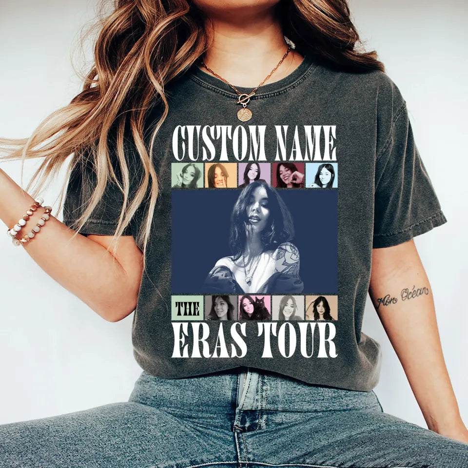 Custom Eras Tours Shirt, Personalized Your Image Era's Tour Shirt