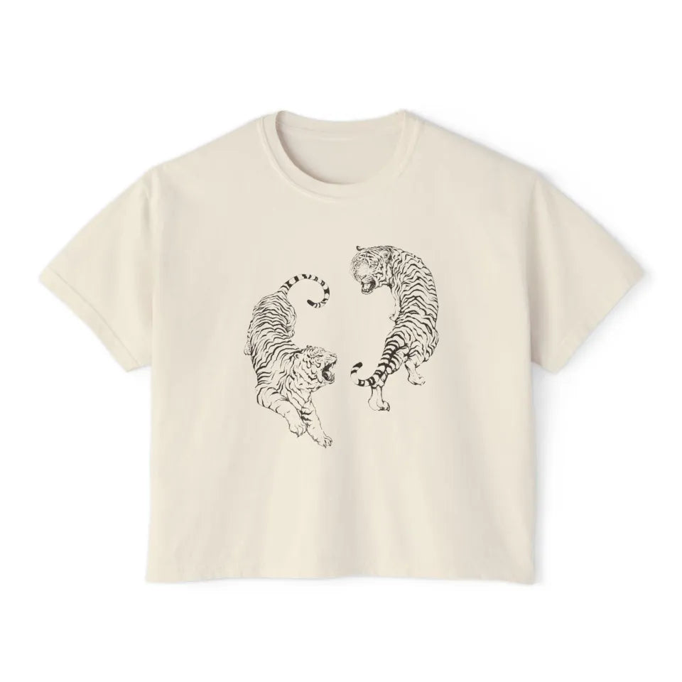 Tiger Graphic Women's Boxy Tee