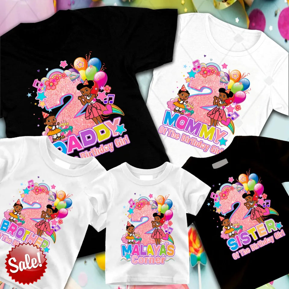 Gracie's Corner Birthday Girl Shirt, Personalized Birthday Girl Shirt