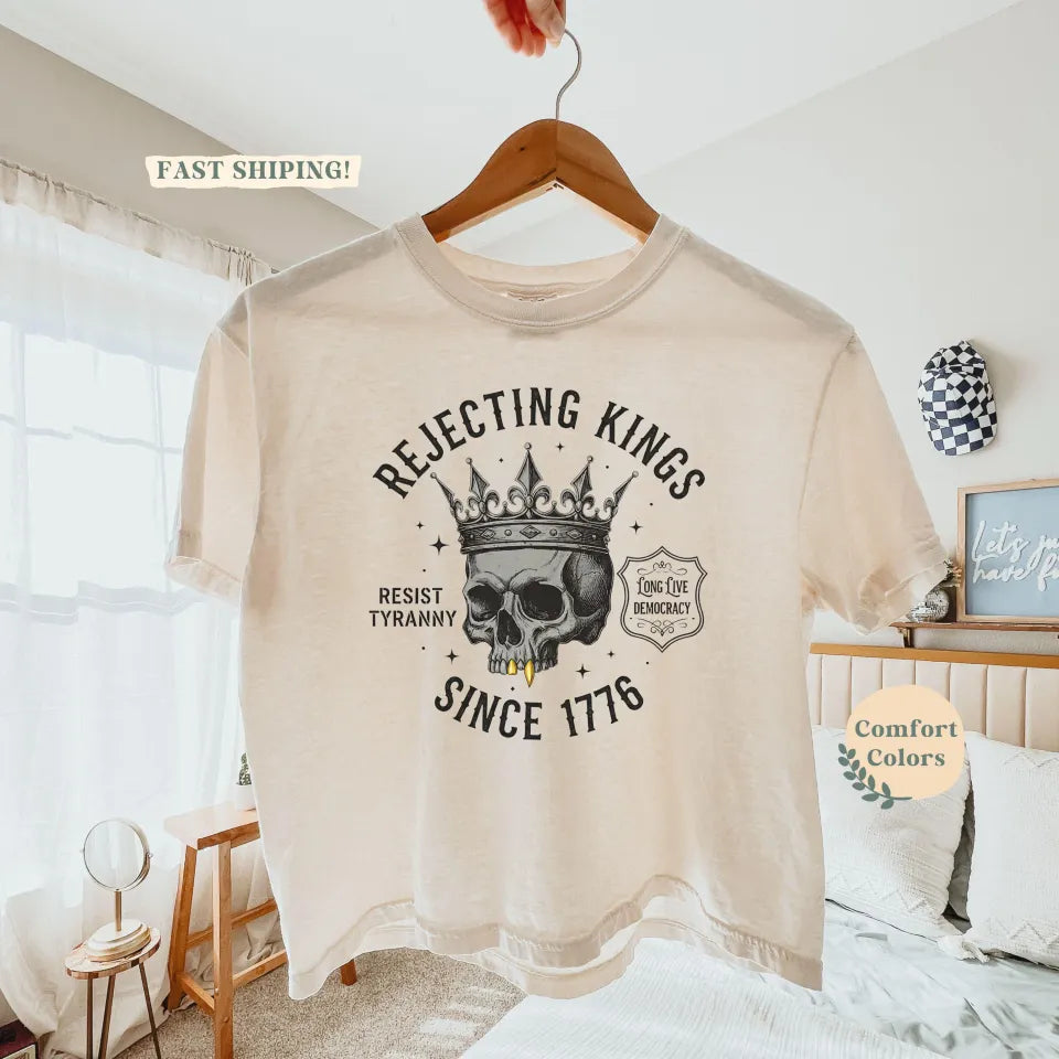 Rejecting Kings Boxy Tee, Pro Democracy Boxy Tee