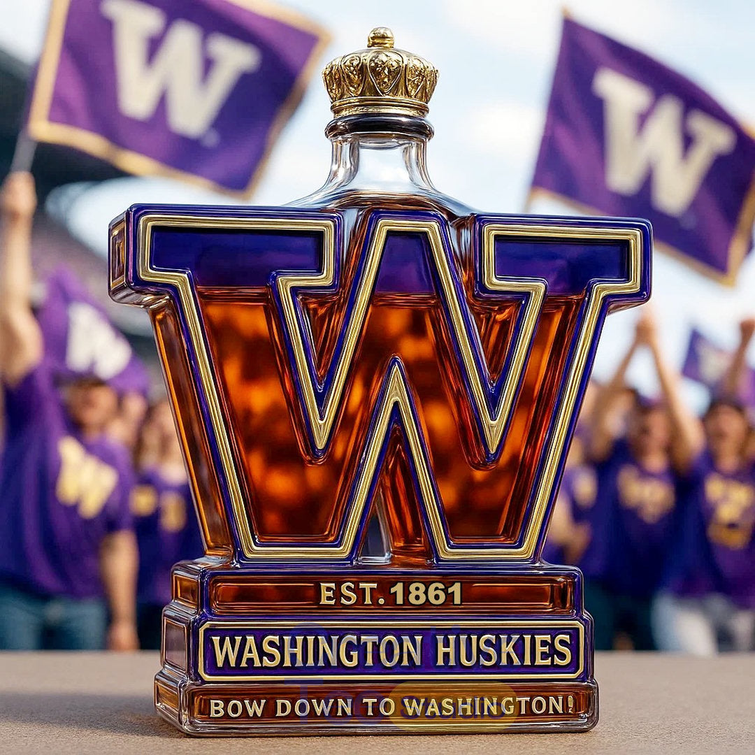 Washington Huskies Limited Edition Whiskey Bottle