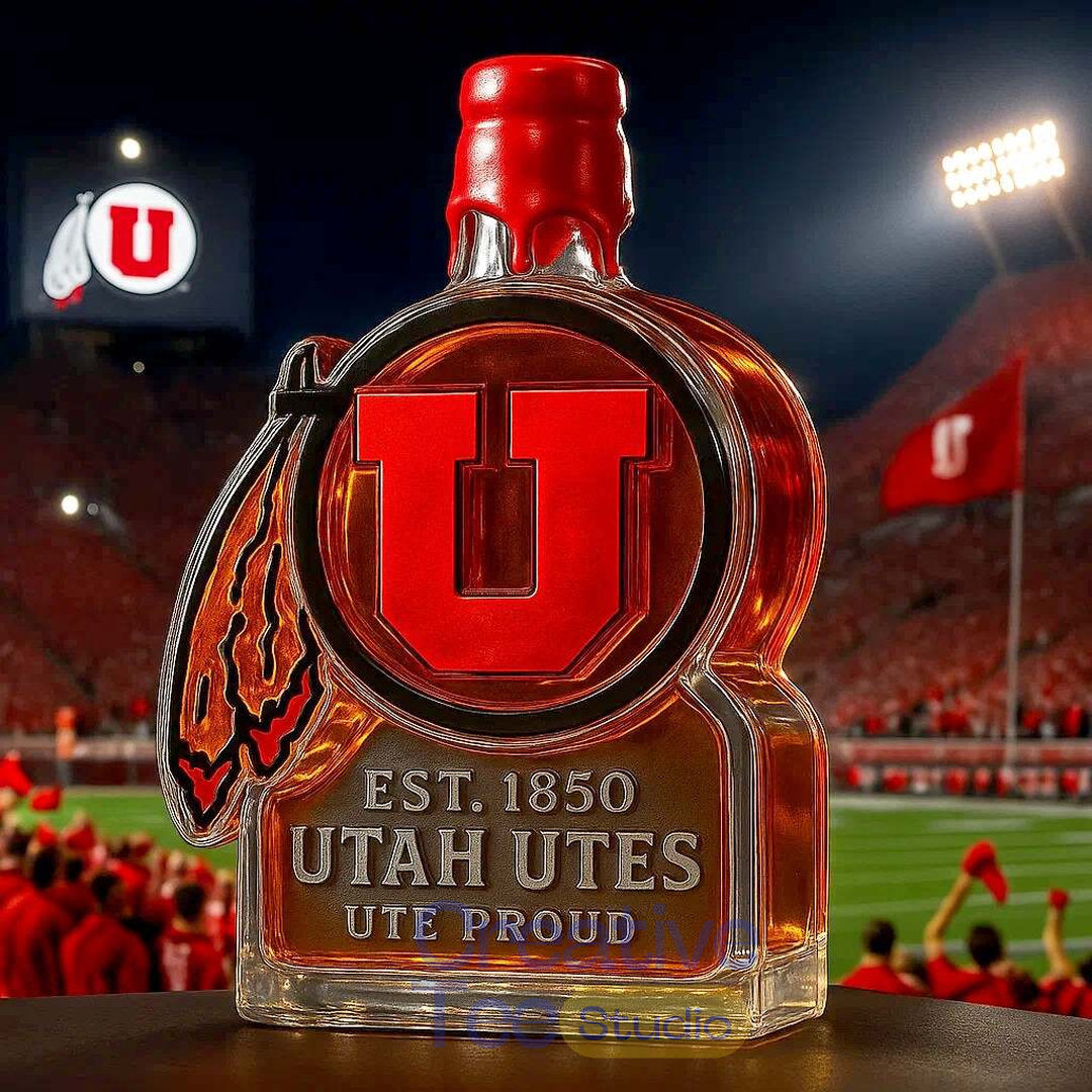 Utah Utes ‘Ute Proud’ Limited Edition Whiskey Bottle