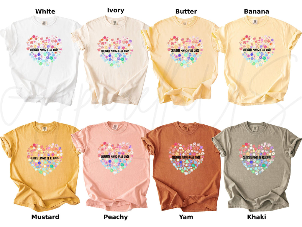 Comfort Colors Celebrate Minds Kinds Neurodiversity Autism Awareness Education Teacher Gif (3)