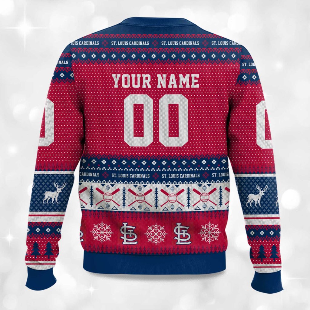 Personalized St. Louis Cardinals Ugly Christmas Sweater – Holiday Glory in Redbird Nation!