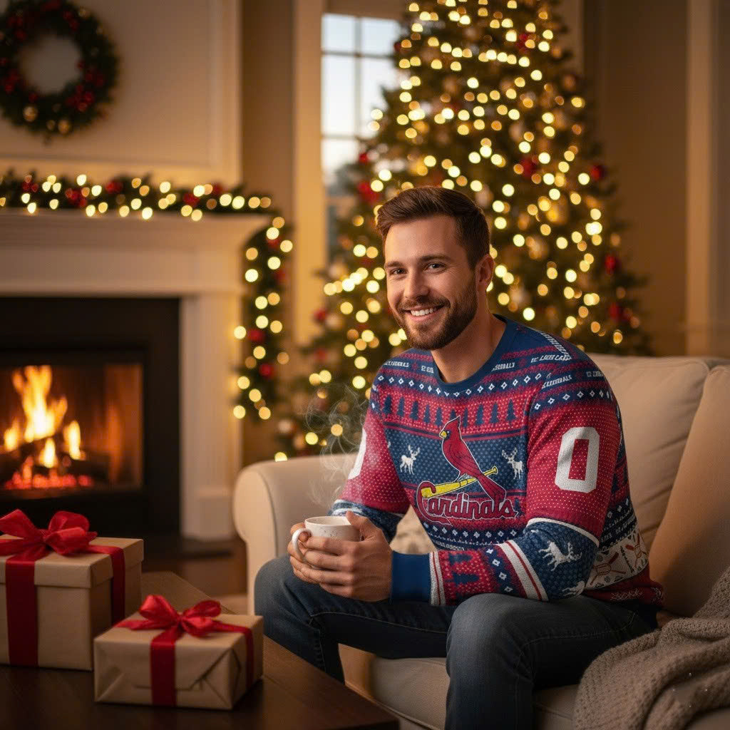 Personalized St. Louis Cardinals Ugly Christmas Sweater – Holiday Glory in Redbird Nation!