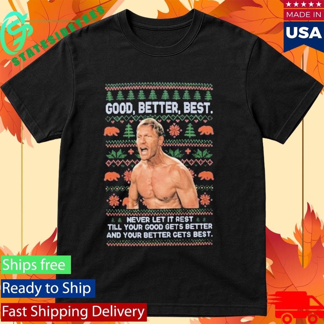 2025 Coach Ben Johnson Good Better Best Christmas Sweater Shirt