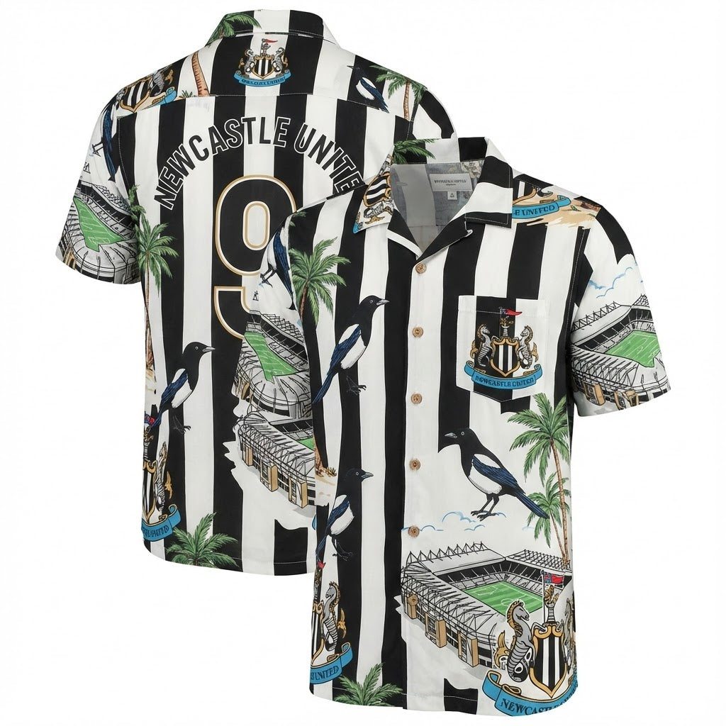 Newcastle United Hawaiian Shirt – St. James’ Park Magpies Retro Fanwear