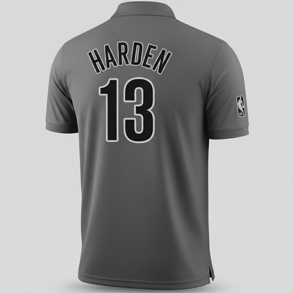 Men’s Brooklyn Nets Polo Shirt – Grey NBA Performance Fan Gear