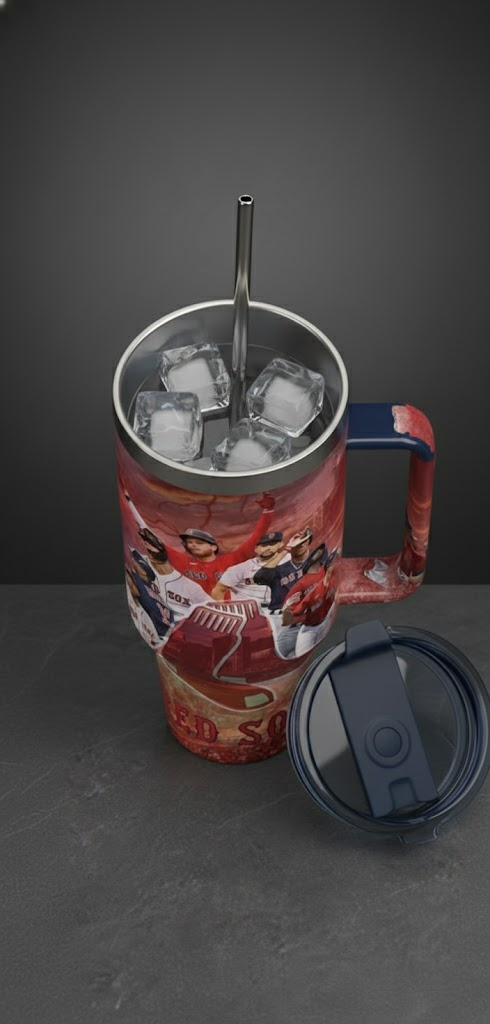 Boston Red Sox Handled Tumbler – Player Collage Insulated Travel Mug