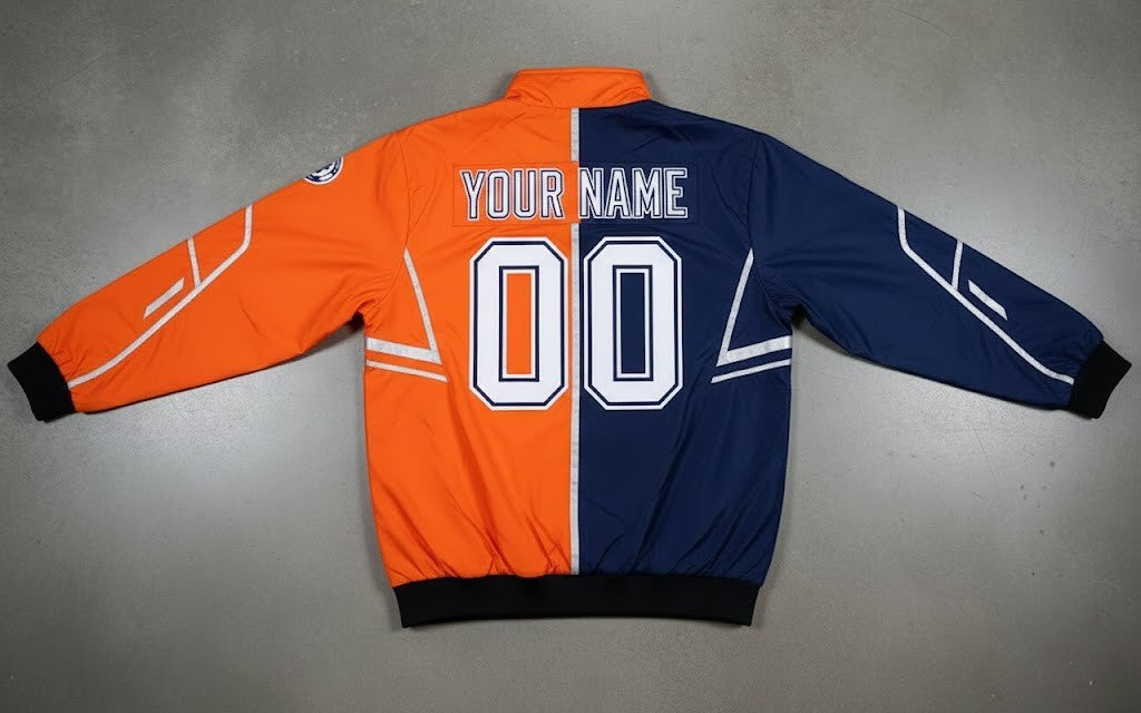 Edmonton Oilers Split Color Jacket – NHL Hockey Fan Windbreaker Track Jacket