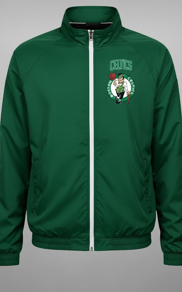 Boston Celtics Green Jacket – Lightweight Full-Zip Windbreaker for NBA Fans
