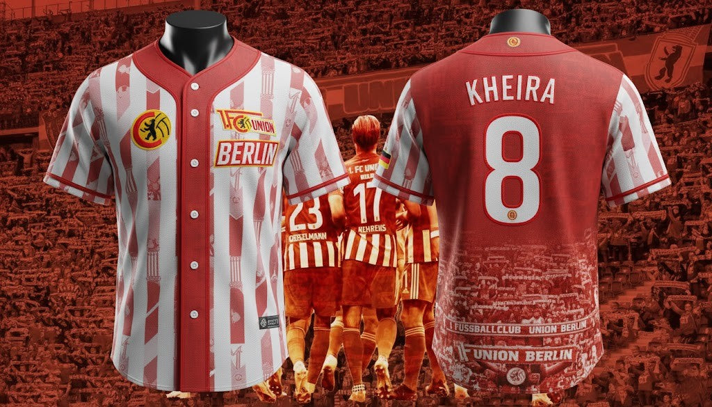 1. FC Union Berlin Baseball Jersey – Custom Pinstripe Football Fan Shirt