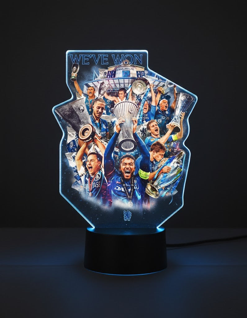 Chelsea Football Club LED Lamp – Trophy Celebration Collage 3D Night Light
