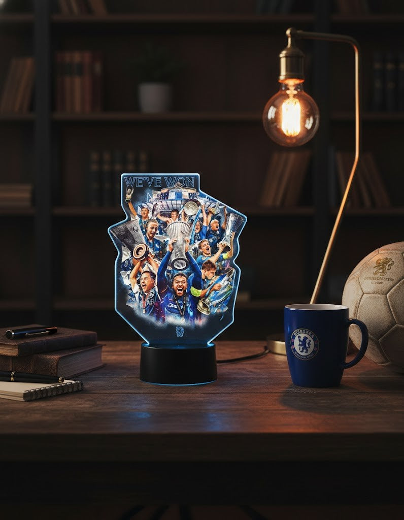 Chelsea Football Club LED Lamp – Trophy Celebration Collage 3D Night Light