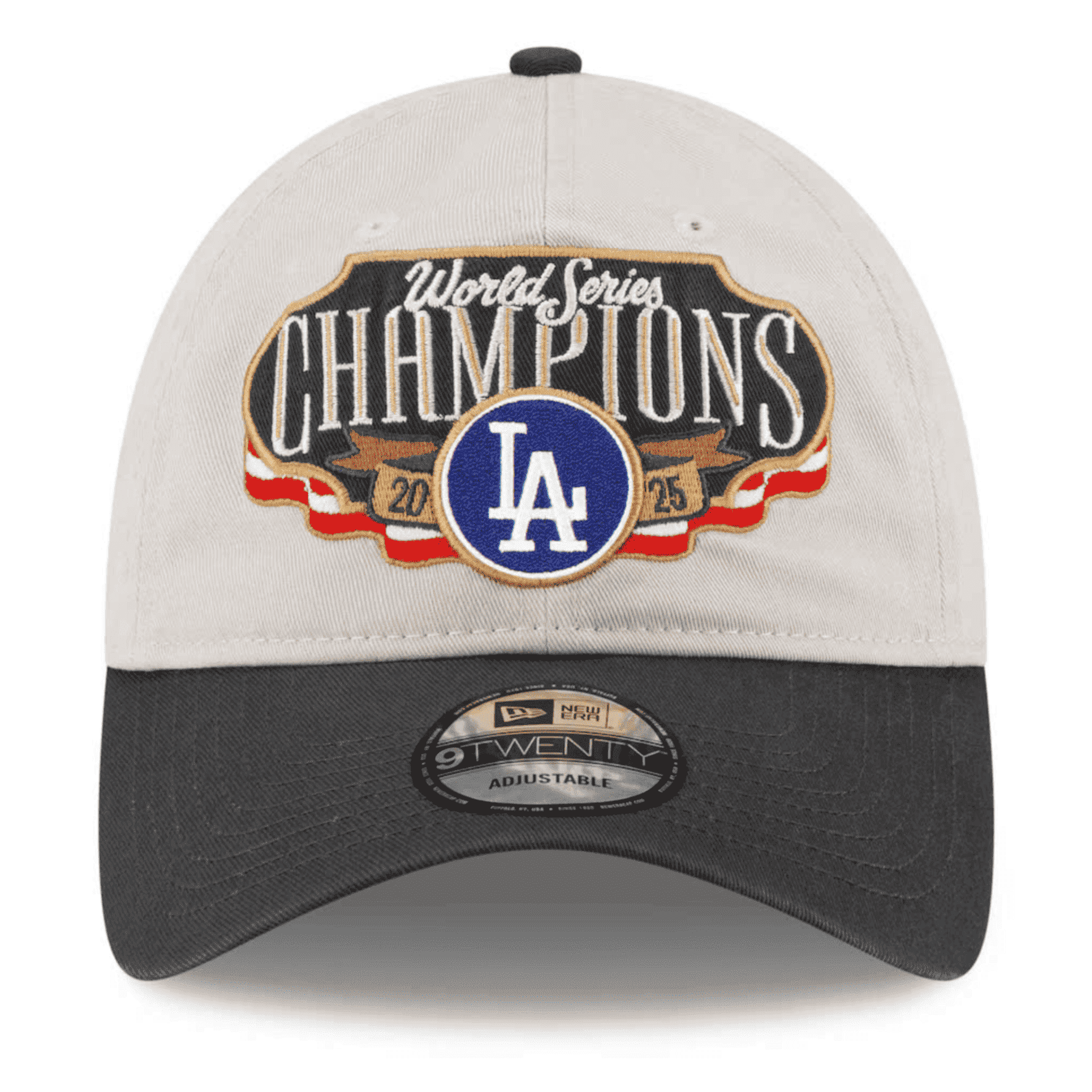 Los Angeles Dodgers 2025 World Series Champions Hat – New Era 9TWENTY Adjustable Cap with Raised Embroidered Patches