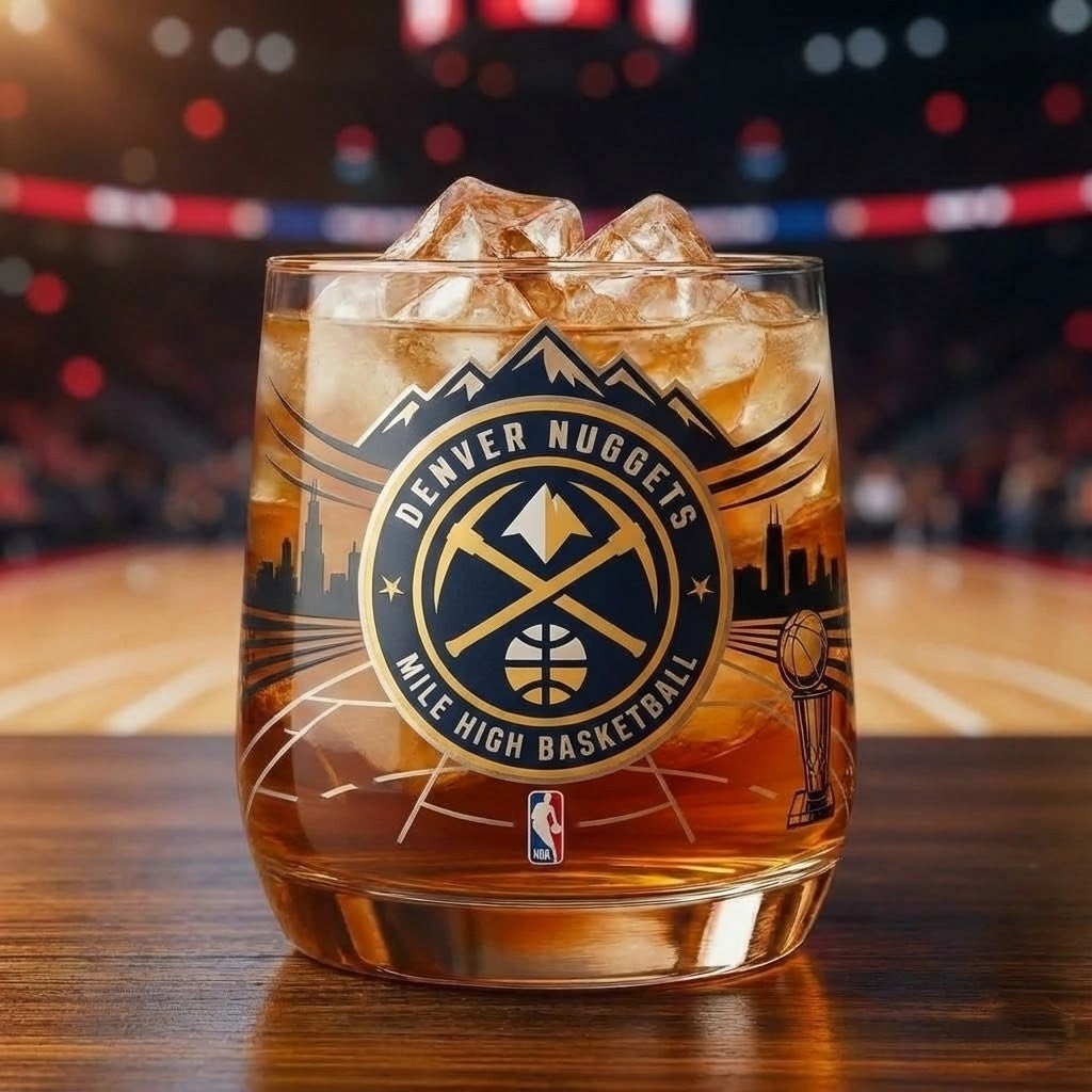 Denver Nuggets Anniversary Whiskey Glass – NBA Gift Set