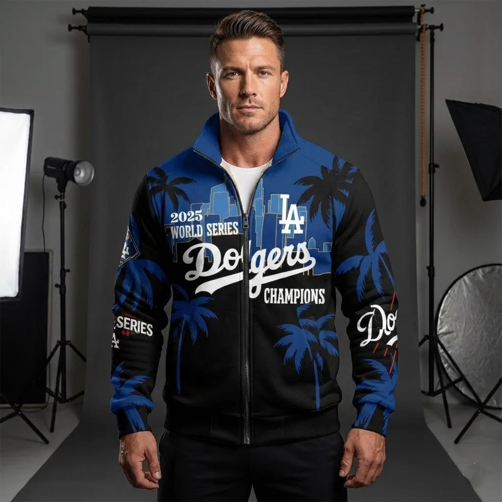 Los Angeles Dodgers Champions Fleece Jacket – World Series Back To Back