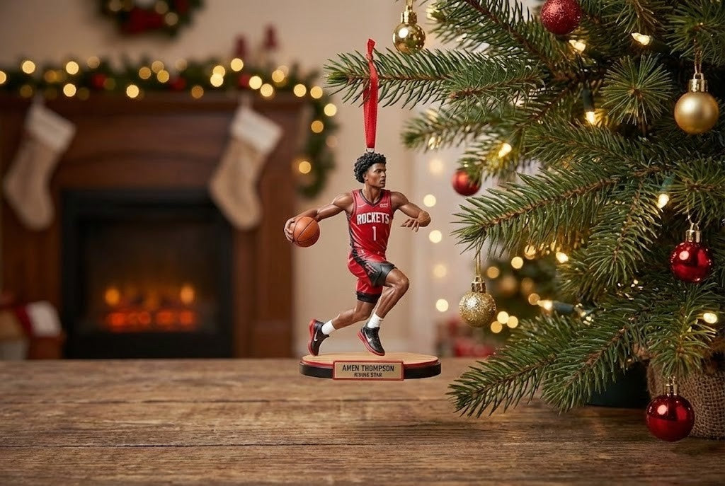 Amen Thompson Houston Rockets Ornament – NBA Rising Star Deco
