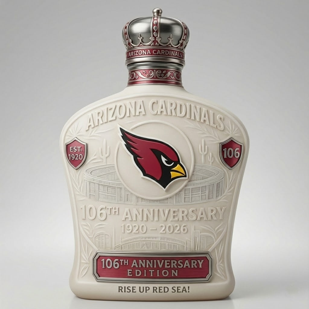 Arizona Cardinals Whiskey Bottle 106th Anniversary Edition