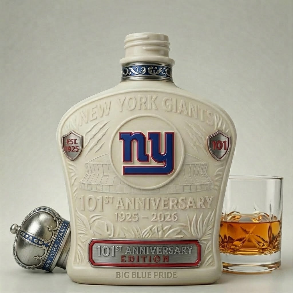 New York Giants Crown Decanter 101st Anniversary