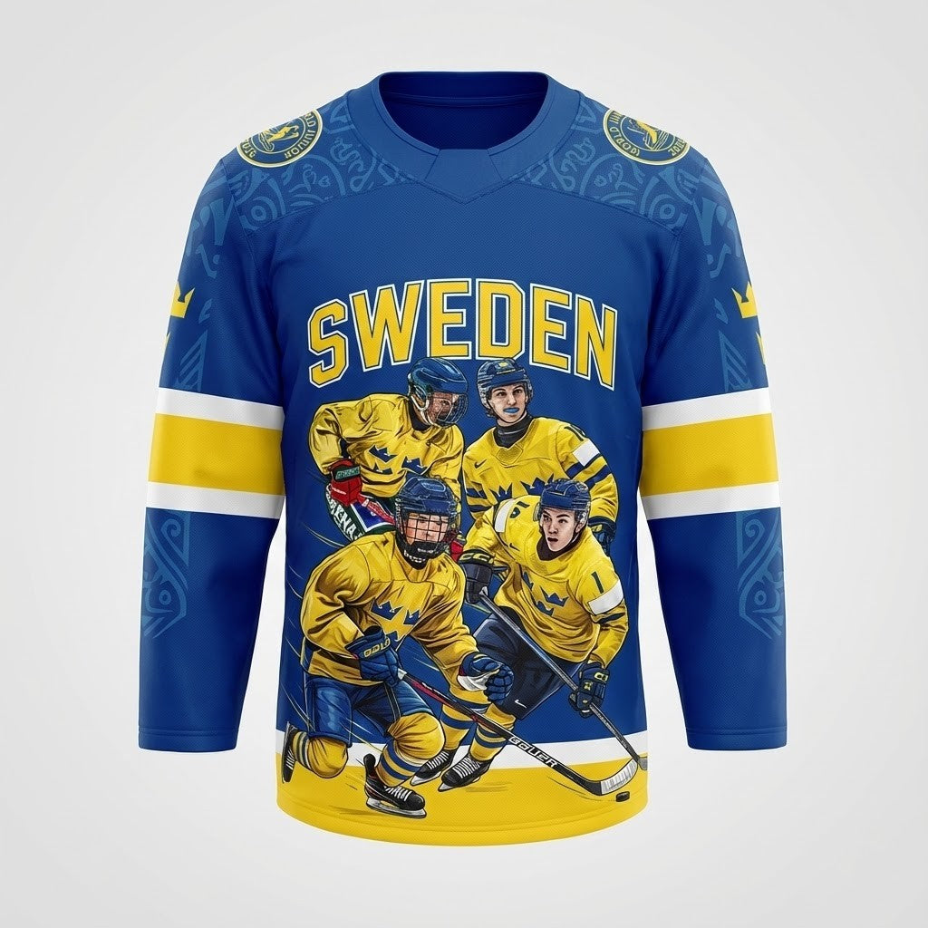World Junior Hockey Championship 2026 Team Sweden Jersey