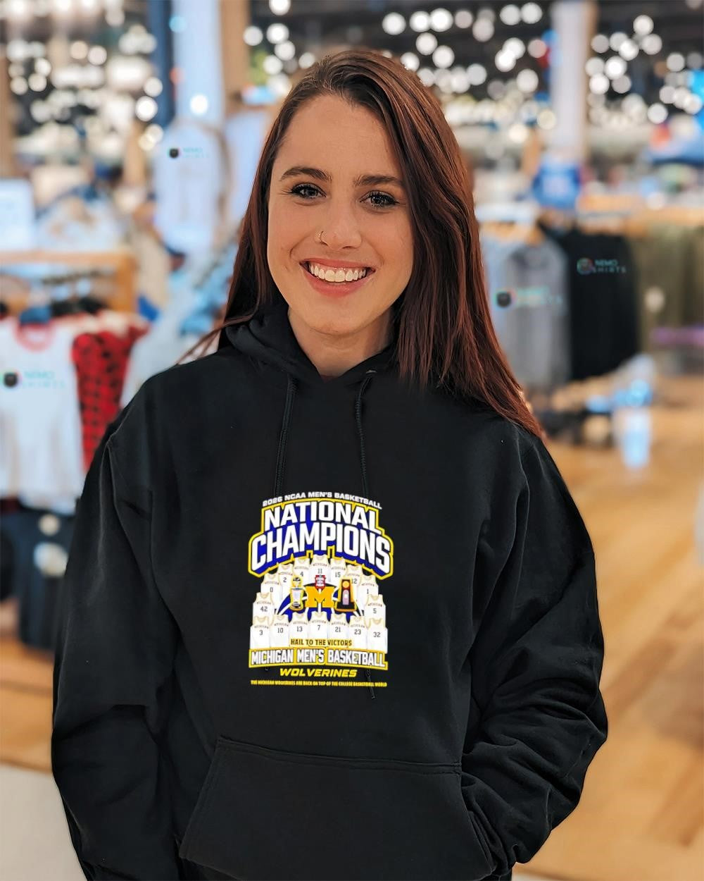 2026 Michigan Wolverines National Champions Hail to the Victors basketball shirt