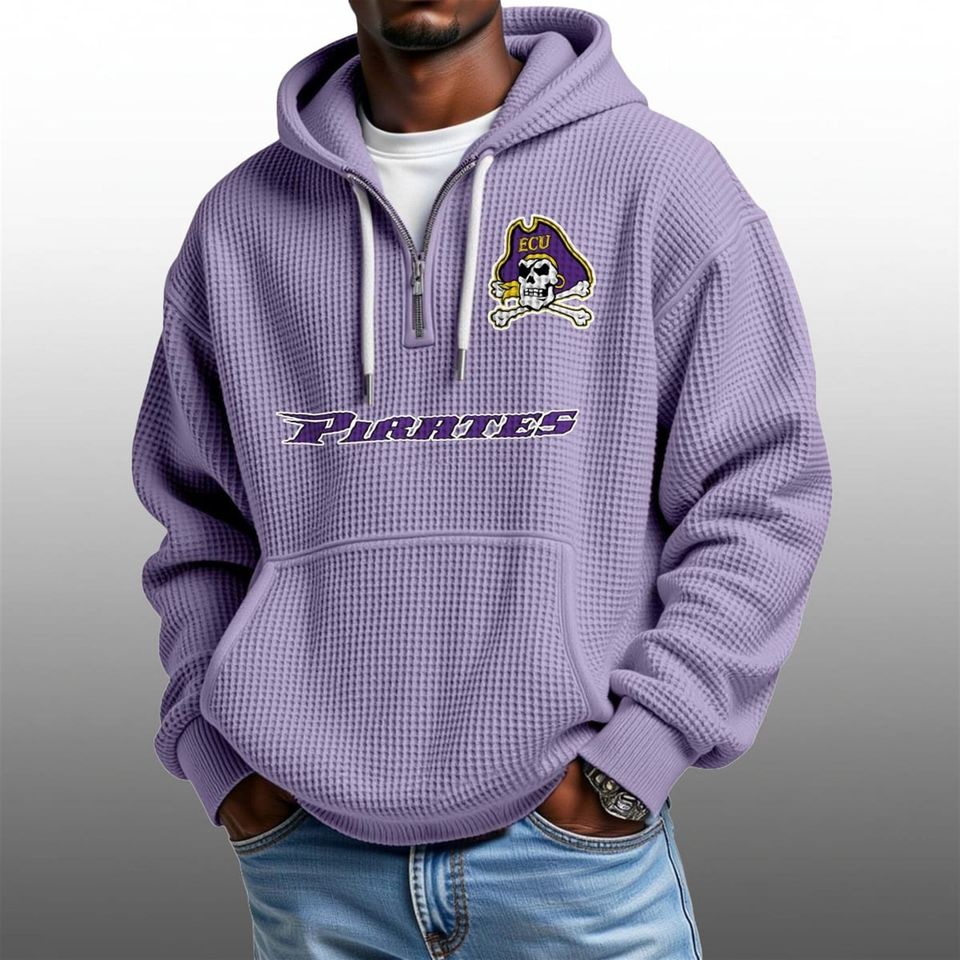 2026 ECU Pirates Quarter Zip Waffle Hoodie