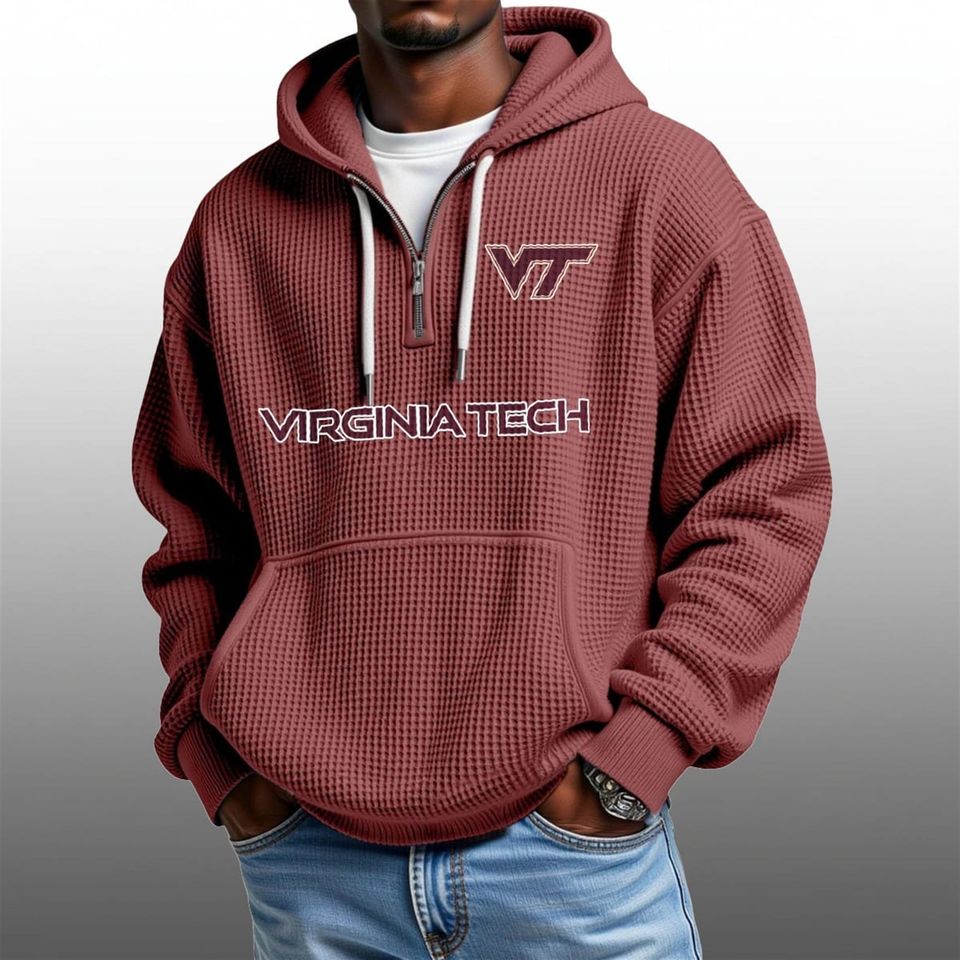 2026 Virginia Tech Quarter Zip Waffle Hoodie
