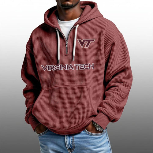 2026 Virginia Tech Quarter Zip Waffle Hoodie