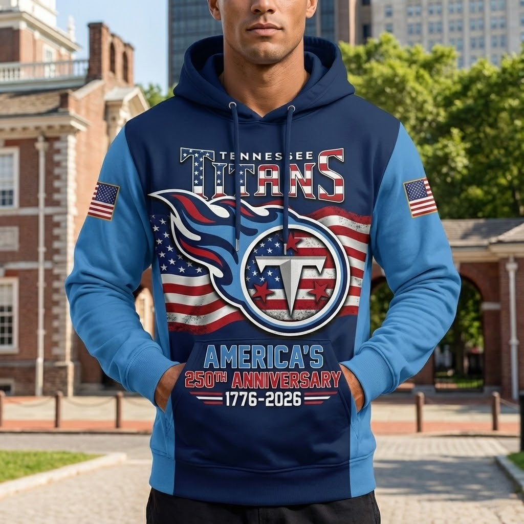 Tennessee Titans America’s 250th Anniversary 1776-2026 Hoodie