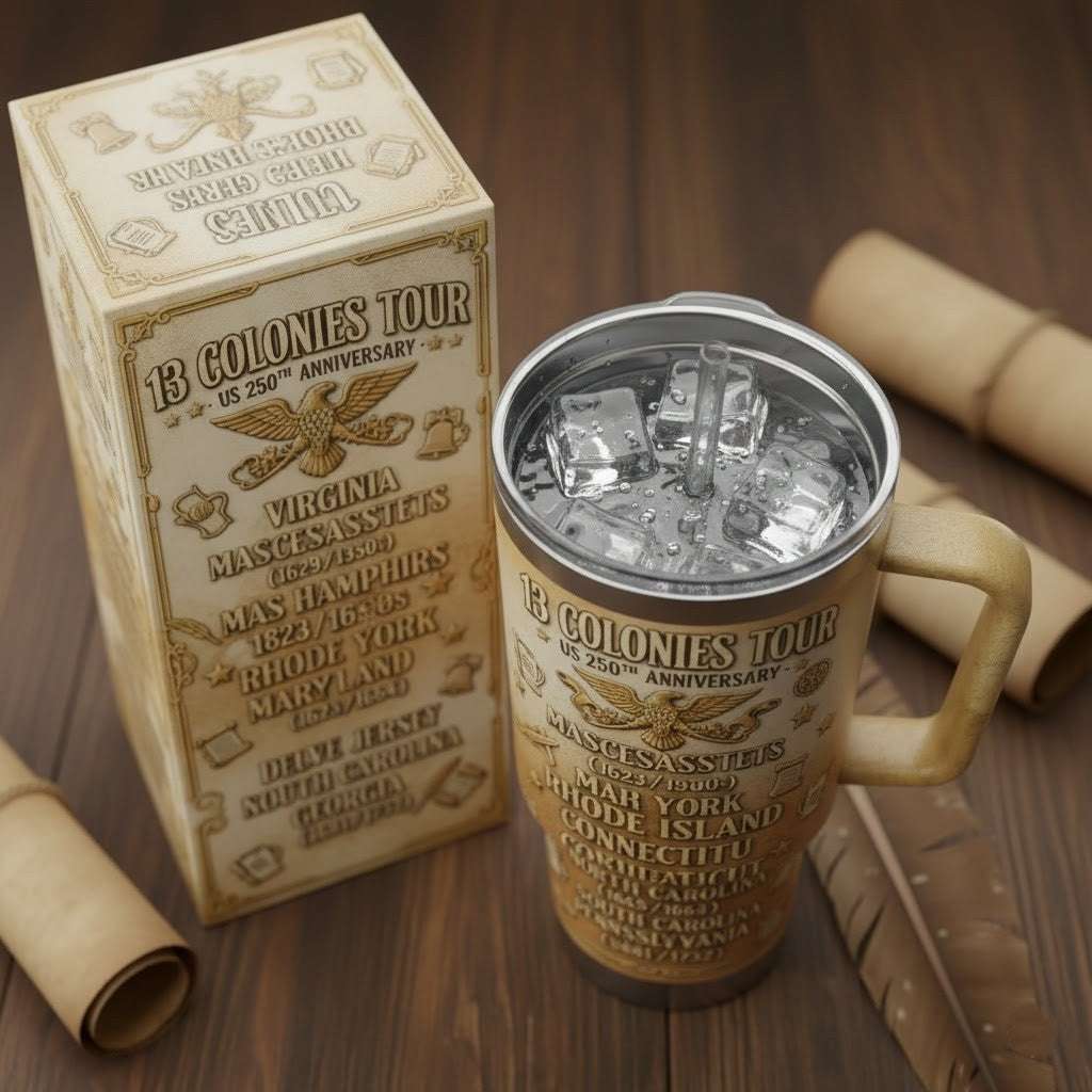 13 Colonies Tour US 250th Anniversary Tumbler With Handle