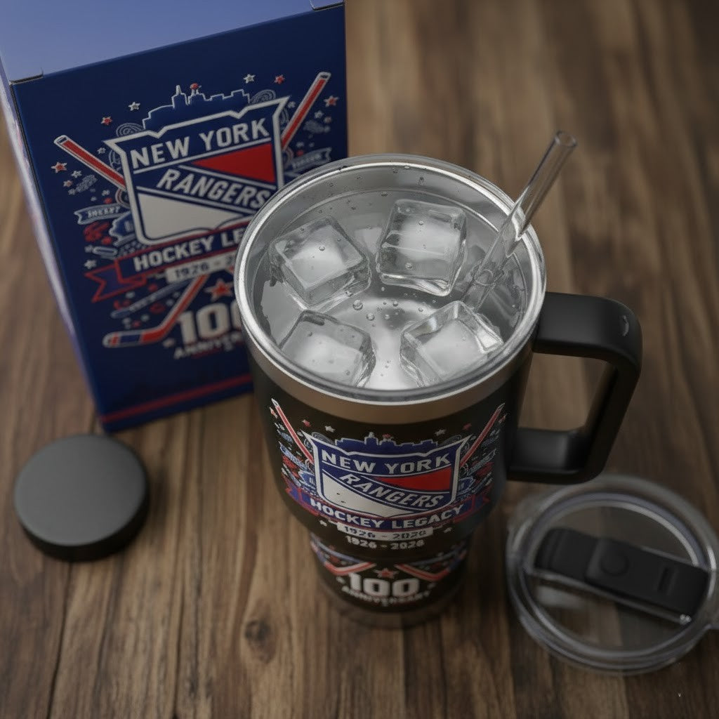 New York Rangers Hockey Legacy 100th Anniversary 1926-2026 Tumbler With Handle