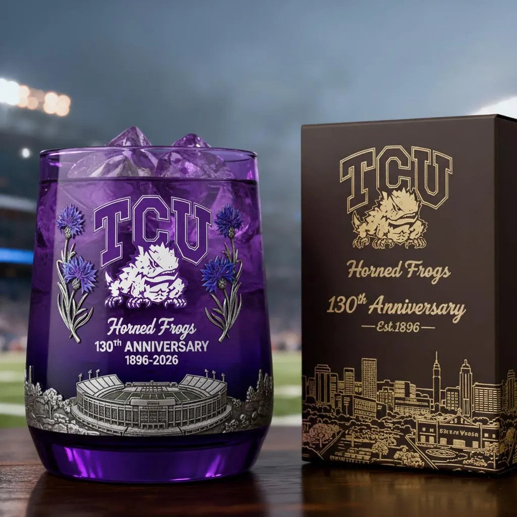 TCU Horned Frogs 130th Anniversary 1896-2026 Whiskey Glass