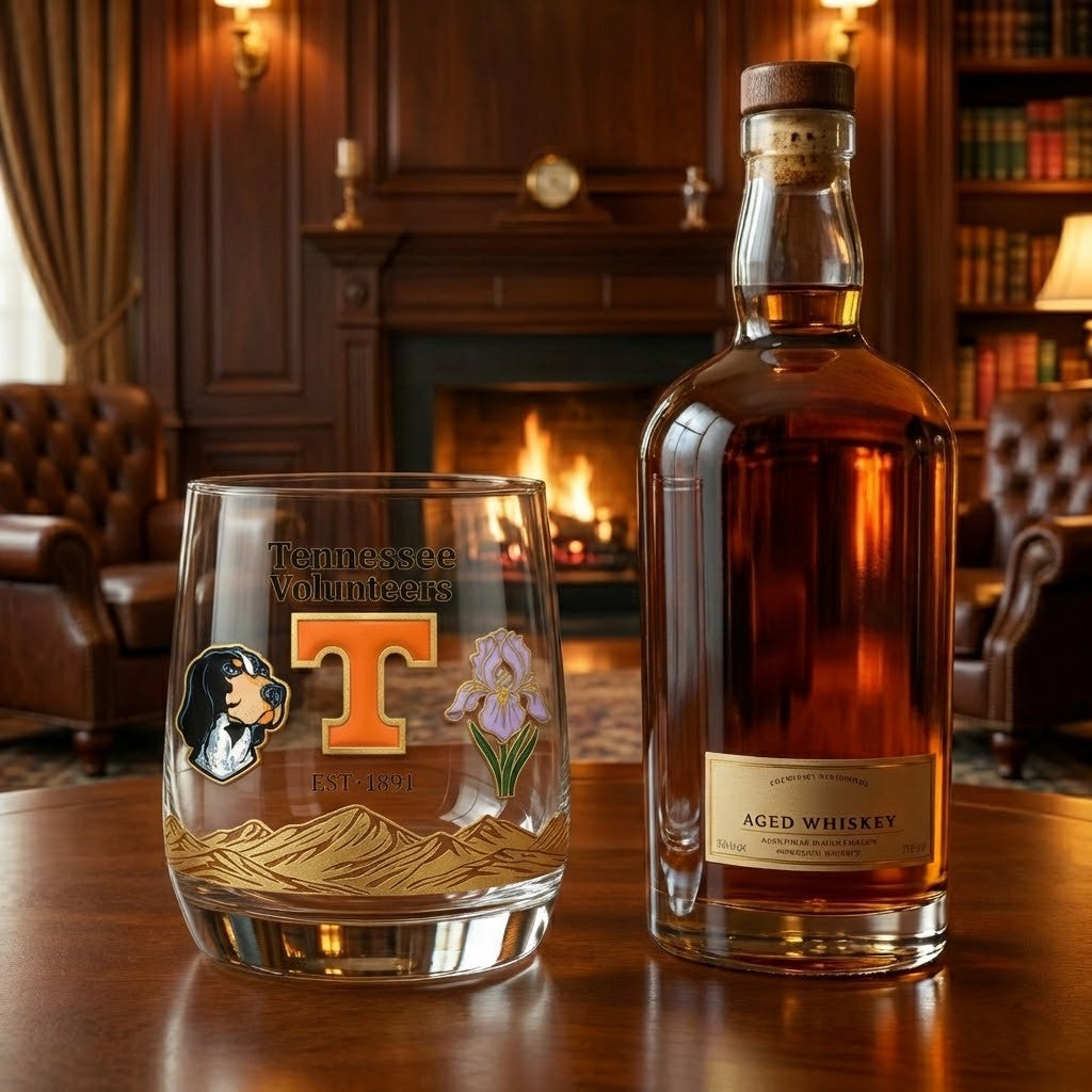 Tennessee Volunteers Whiskey Glass