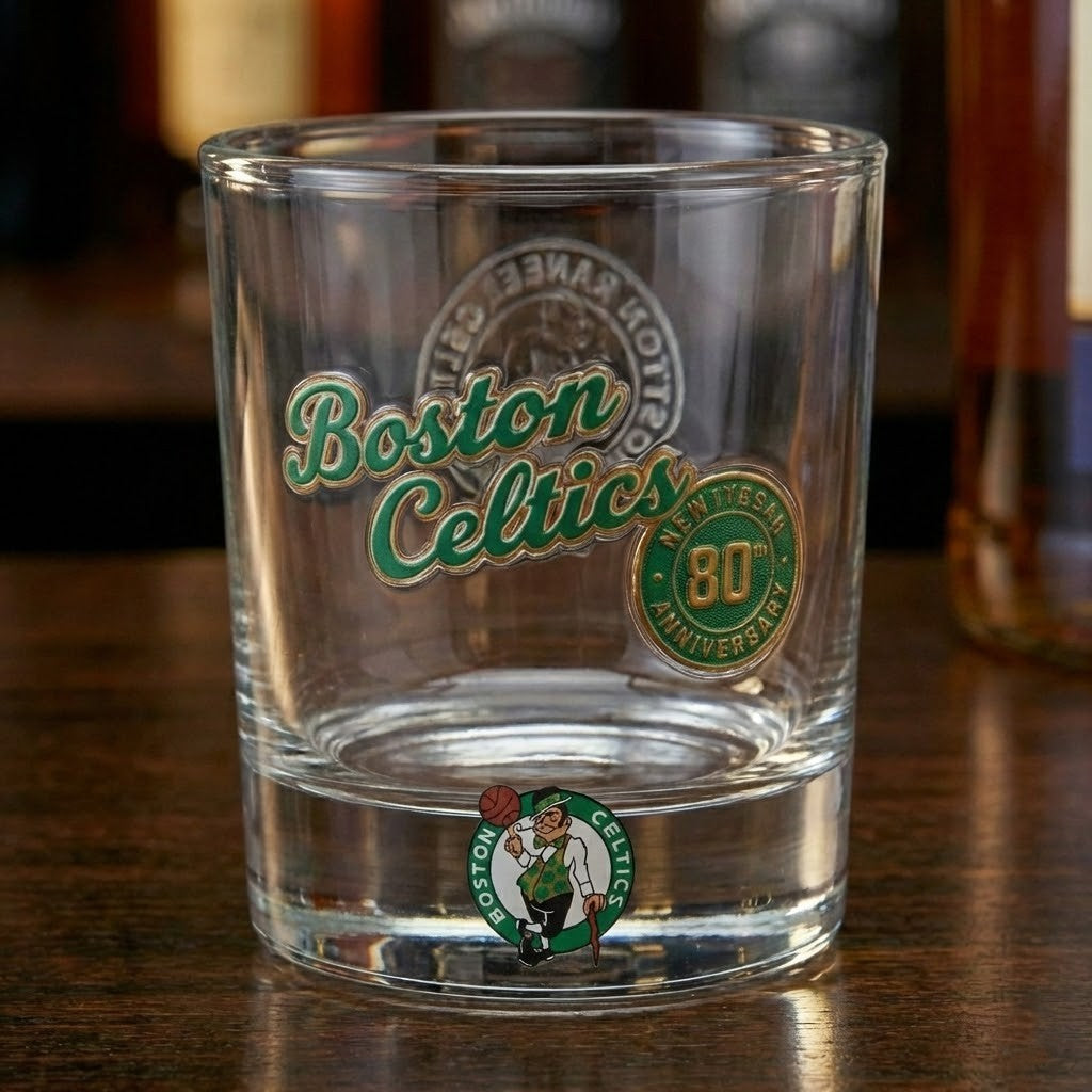 Boston Celtics 80th Anniversary Whiskey Glass
