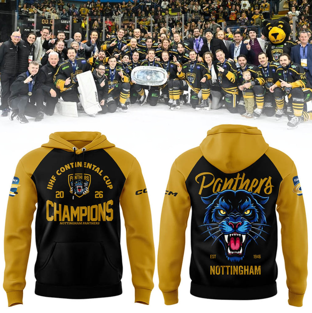 Nottingham Panthers IIHF Continental Cup Champions Hoodie