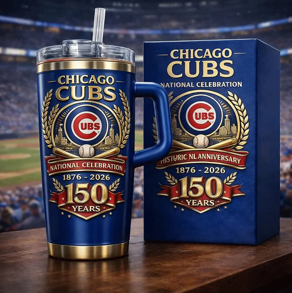 Chicago Cubs 150 Years Anniversary National Celebration Handled Tumbler