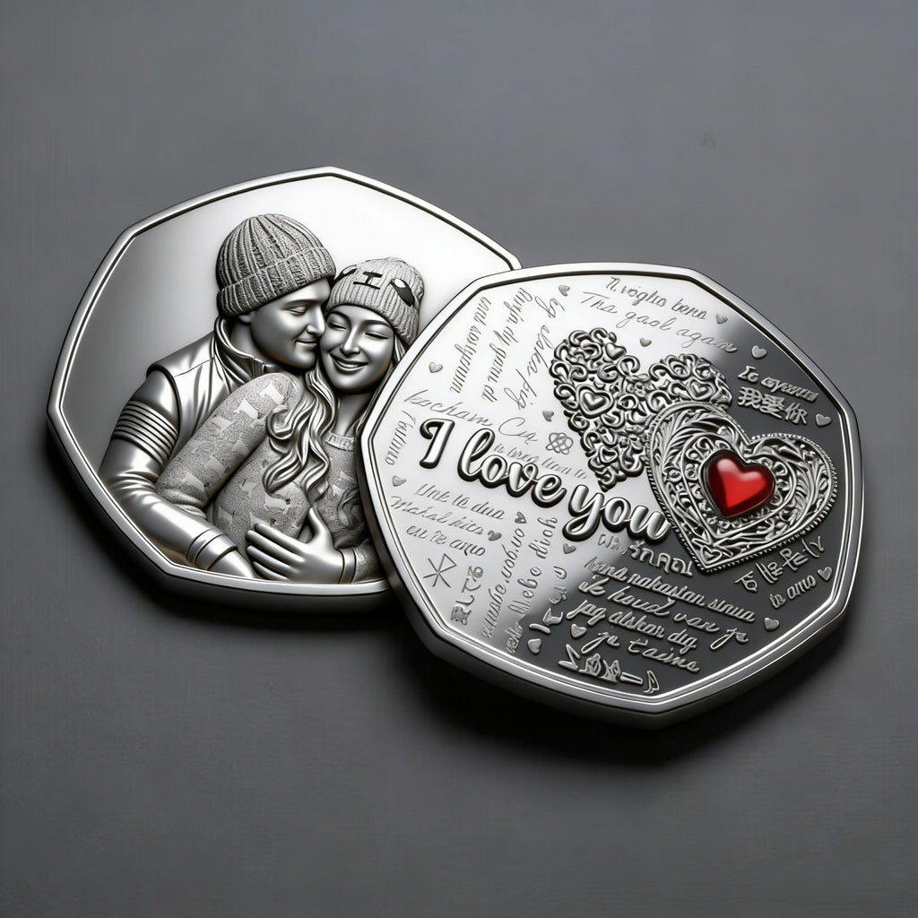 I Love You In Every Language Romantic Couple Commemorative Coin