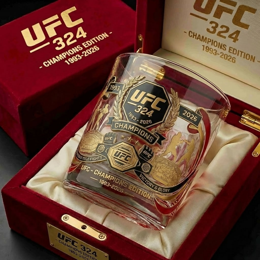 UFC 324 Champions Edition 1993-2026 Whiskey Glass