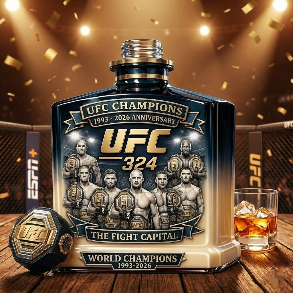 UFC Champions 324 1993-2026 Anniversary The Fight Capital Perfume Bottle