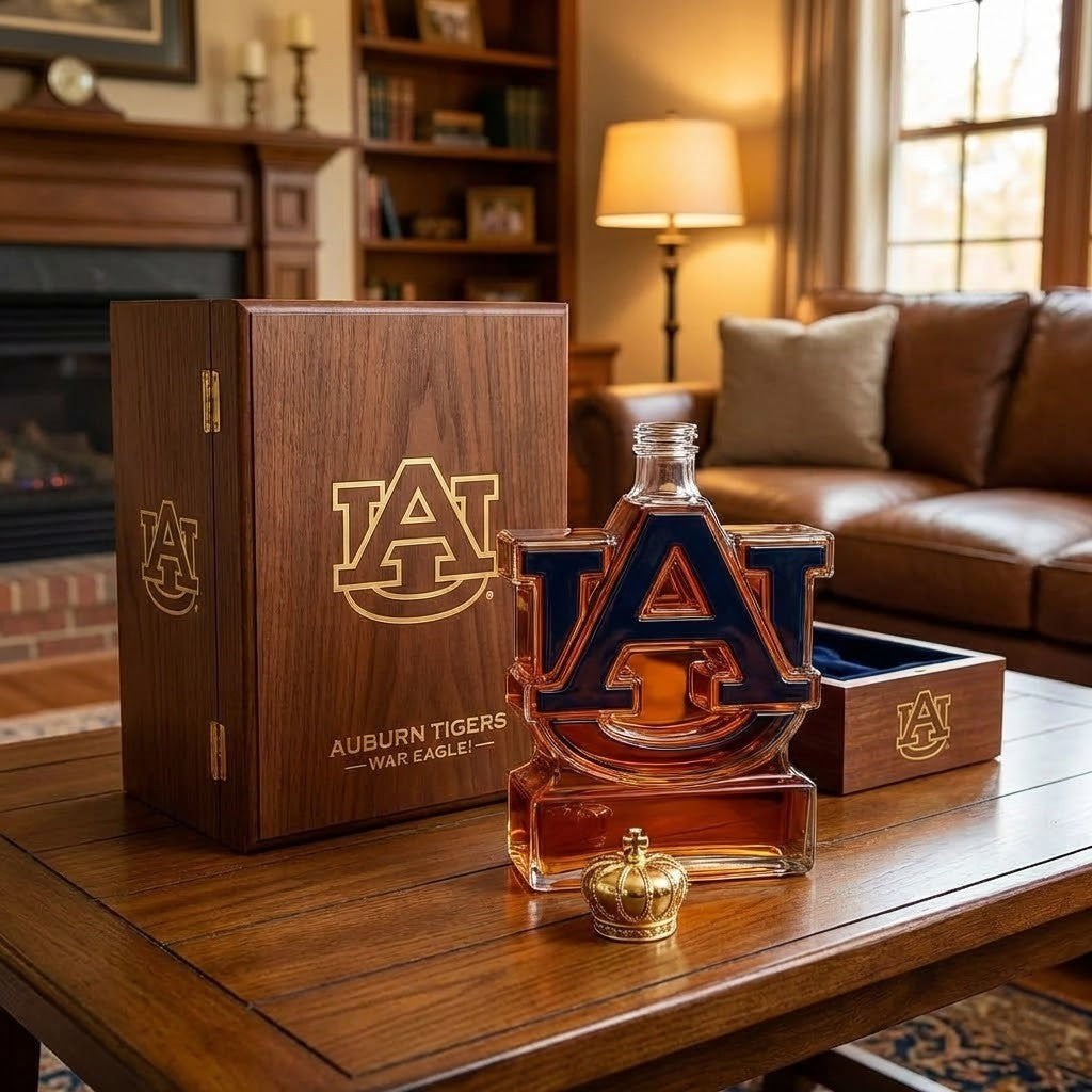 Auburn Tigers Est 1856 War Eagle Crown Decanter