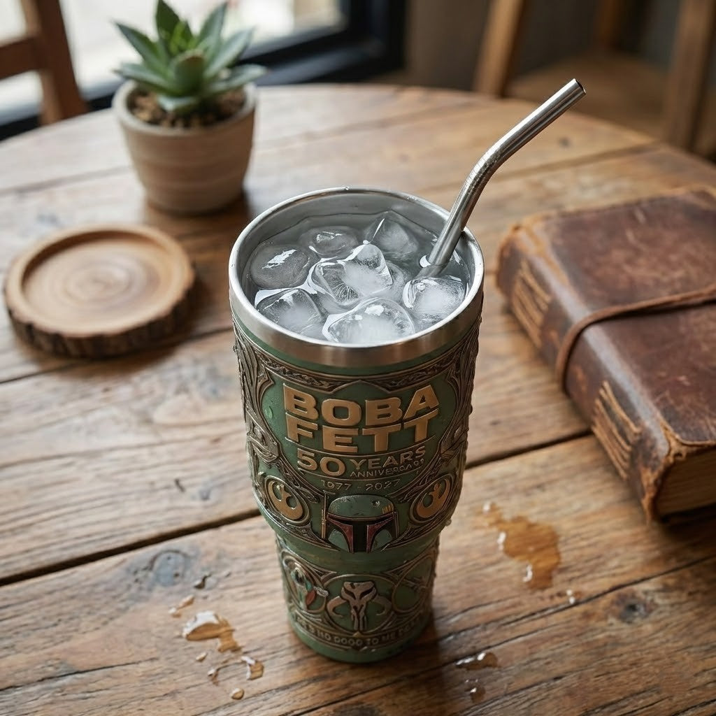 Boba Fett 50 Years Anniversary 1977 – 2027 Handled Tumbler Mug