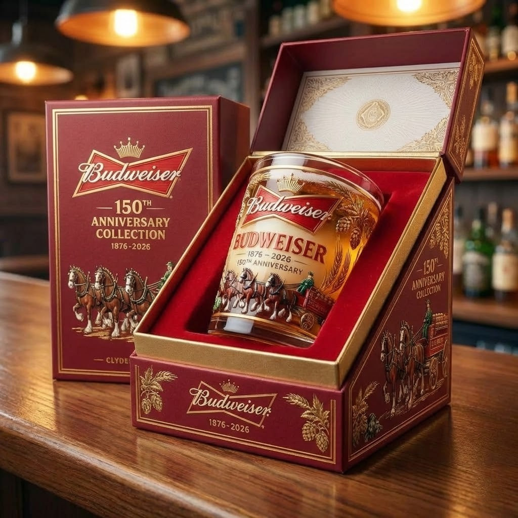 Budweiser 150th Anniversary 1876-2026 Beer Glass