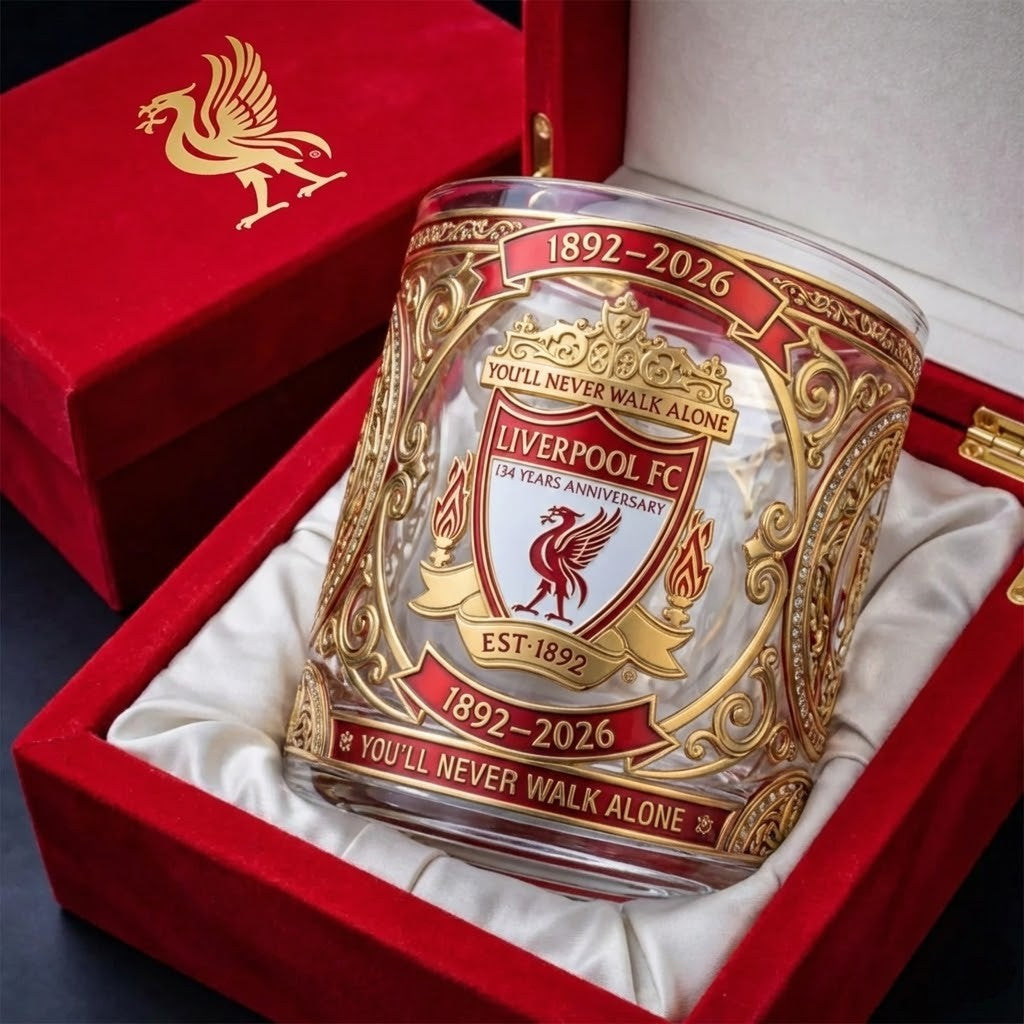 Liverpool FC 134 Years Anniversary 1892-2026 Whiskey Glass
