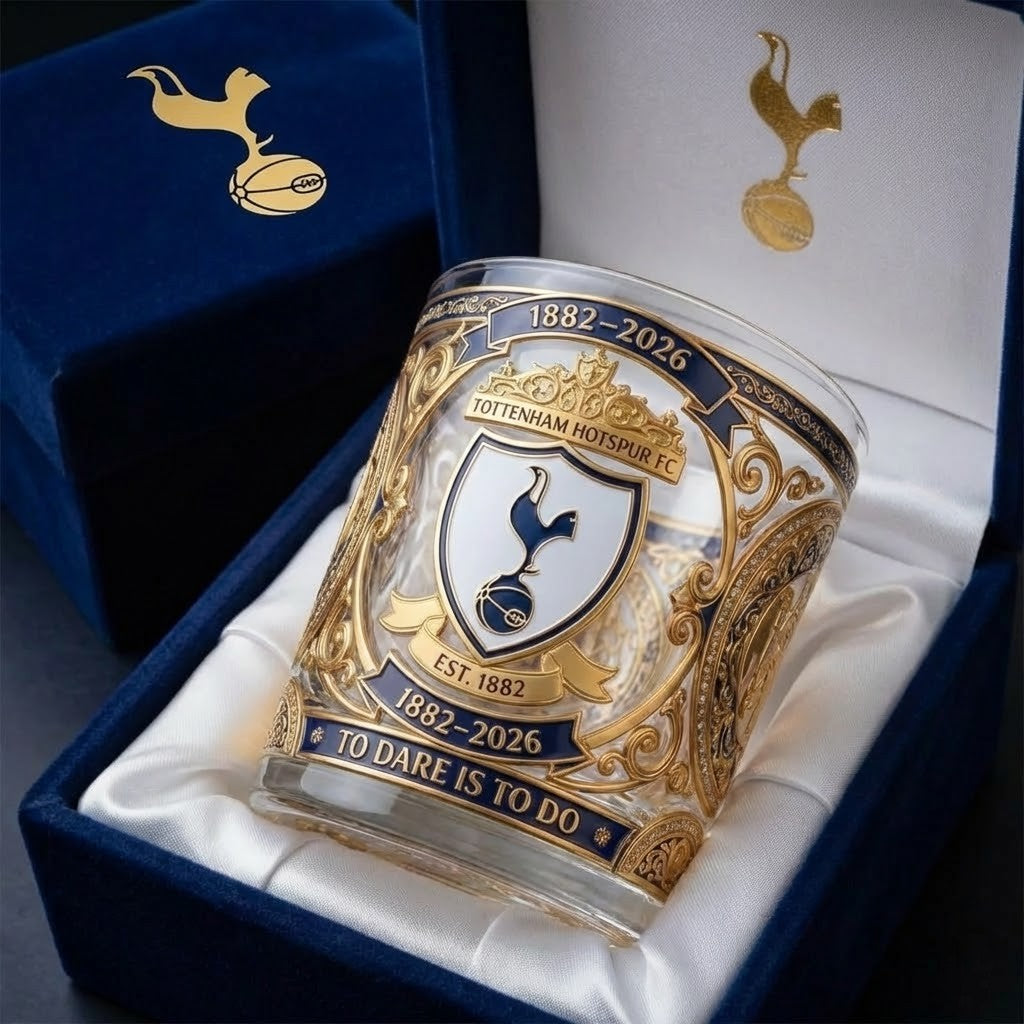 Tottenham Hotspur FC 1882-2026 To Dare Is To Do Whiskey Glass