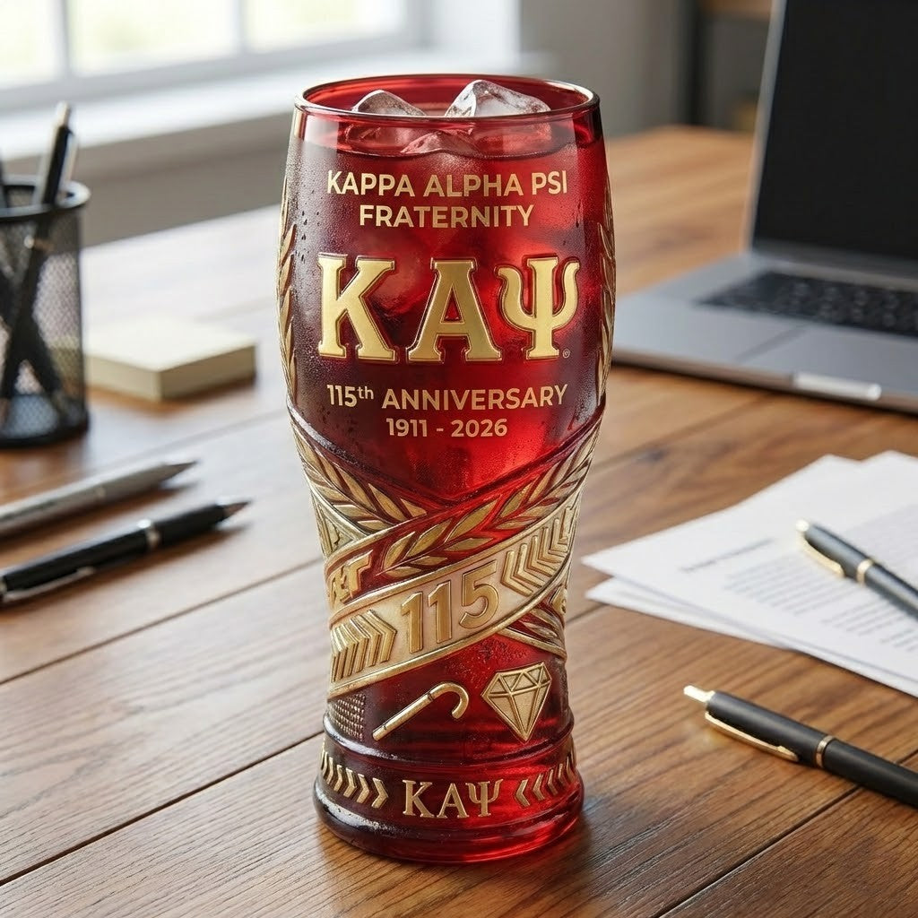 Kappa Alpha Psi Fraternity 115th Anniversary Beer Glass