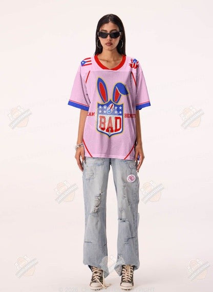 Bad Bunny Team Benito Pink Football Jersey