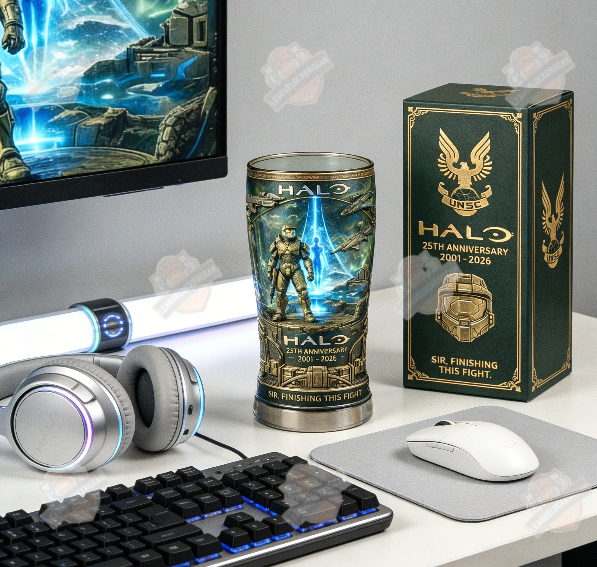 Halo 25th Anniversary 2001-2026 Sir Finishing This Fight Pint Glass